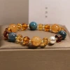 Natural yellow crystal bracelet for women, light luxury, niche and exquisite yellow tower crystal pearl bracelet, elegant, versatile and high-end jewelry Specification image